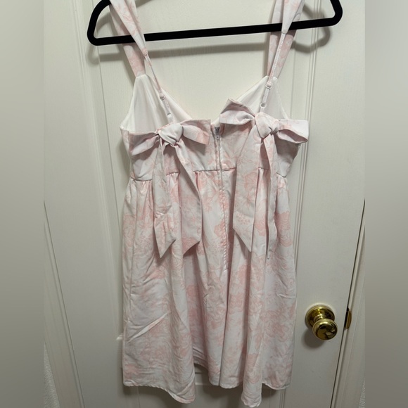 Trixxi White and Pink Floral Kids Dress - Picture 2 of 3